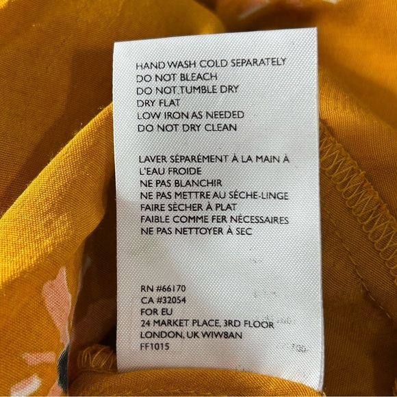 Anthropologie Faithfull The Brand Botany Belted Skirt Midi Floral Size 6 - Picture 7 of 9